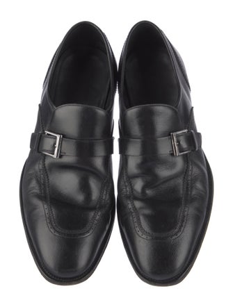 Salvatore Ferragamo Leather Monk Straps