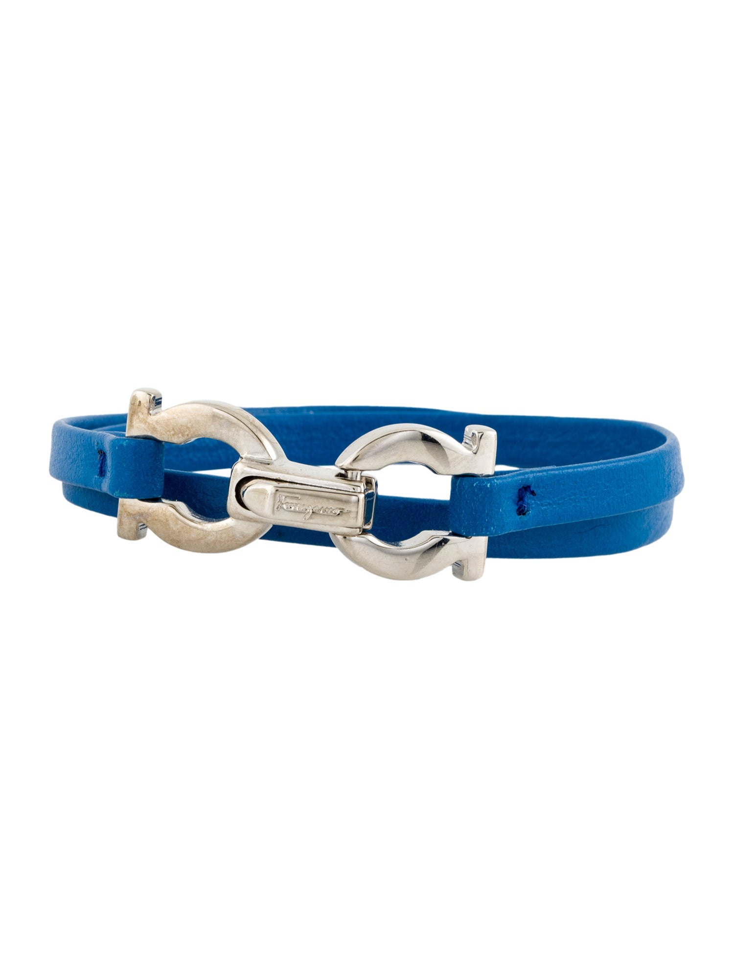 Salvatore Ferragamo Leather Double Wrap Bracelet