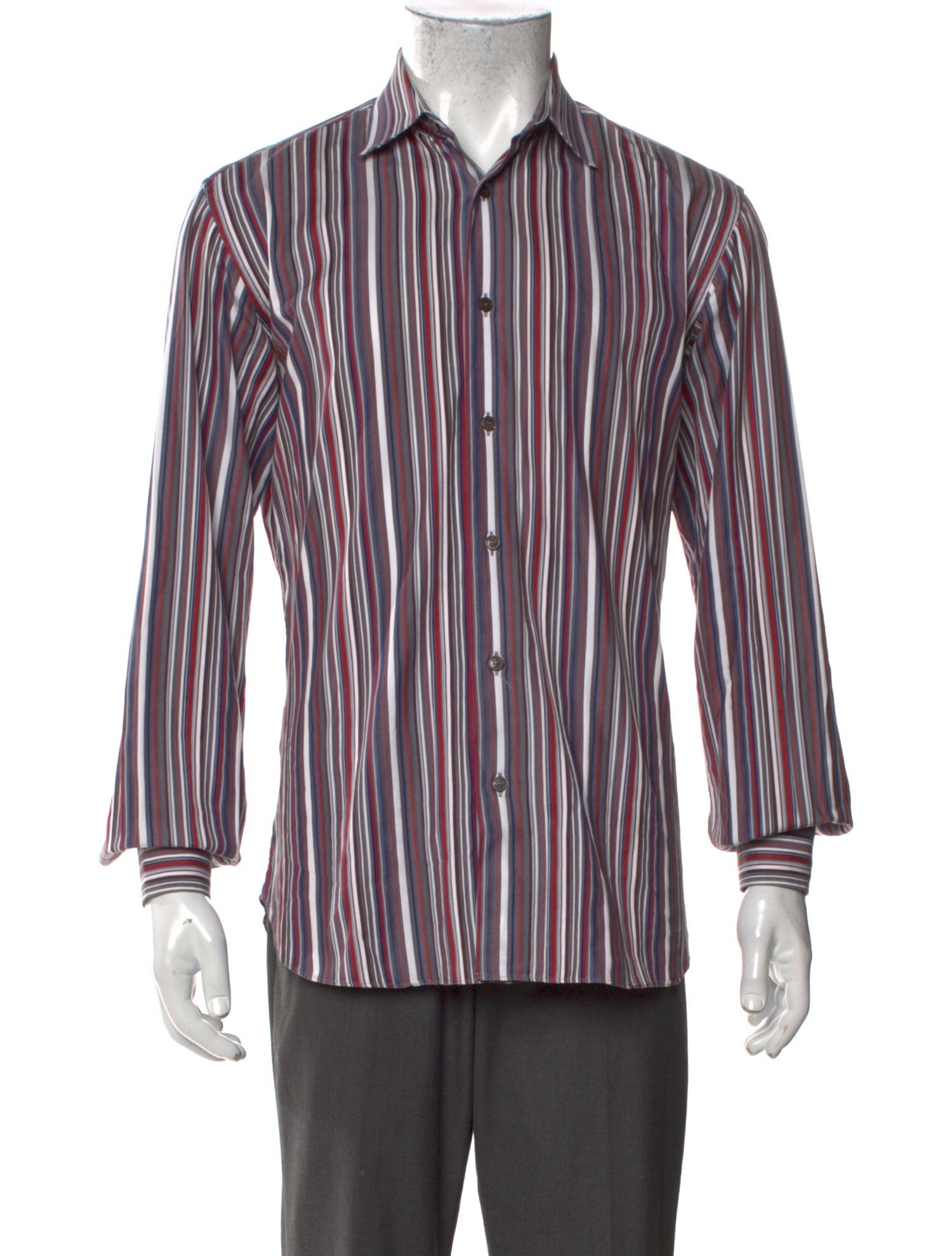 Salvatore Ferragamo Striped Long Sleeve Shirt