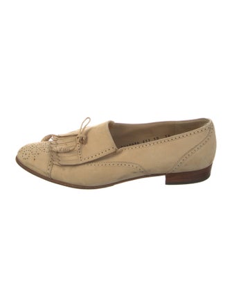 Salvatore Ferragamo Suede Lasercut Accents Oxfords