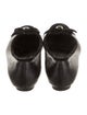 Salvatore Ferragamo Leather Bow Accents Ballet Flats