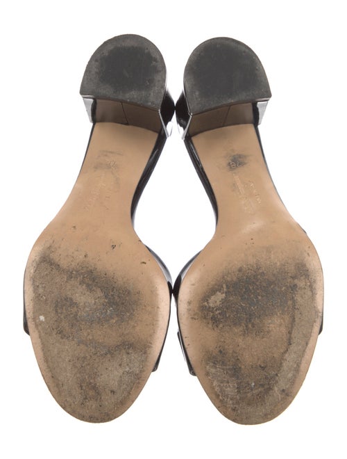 Salvatore Ferragamo Vara Bow Accent Patent Leather Slides