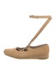 Salvatore Ferragamo Suede Braided Accents Ballet Flats