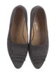 Salvatore Ferragamo Suede Fringe Trim Accent Flats