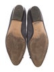 Salvatore Ferragamo Suede Fringe Trim Accent Flats
