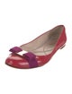 Salvatore Ferragamo Vara Bow Accent Patent Leather Ballet Flats