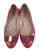 Salvatore Ferragamo Vara Bow Accent Patent Leather Ballet Flats