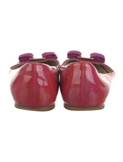Salvatore Ferragamo Vara Bow Accent Patent Leather Ballet Flats