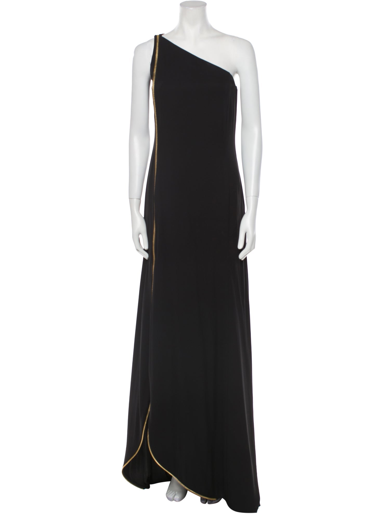 Salvatore Ferragamo One-Shoulder Long Dress