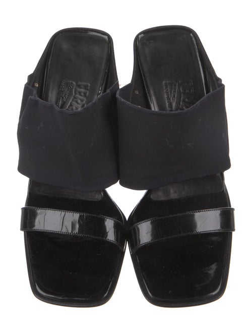 Salvatore Ferragamo Leather Printed Slides