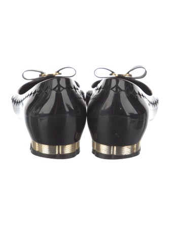 Salvatore Ferragamo Vara Bow Accent Rubber Ballet Flats