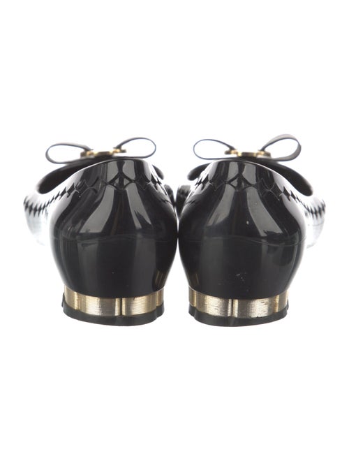 Salvatore Ferragamo Vara Bow Accent Rubber Ballet Flats