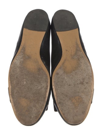 Salvatore Ferragamo Patent Leather Bow Accents Ballet Flats