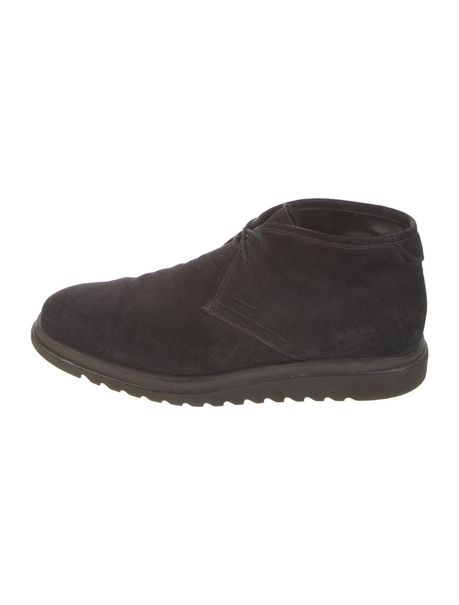 Salvatore Ferragamo Suede Lace-Up Boots
