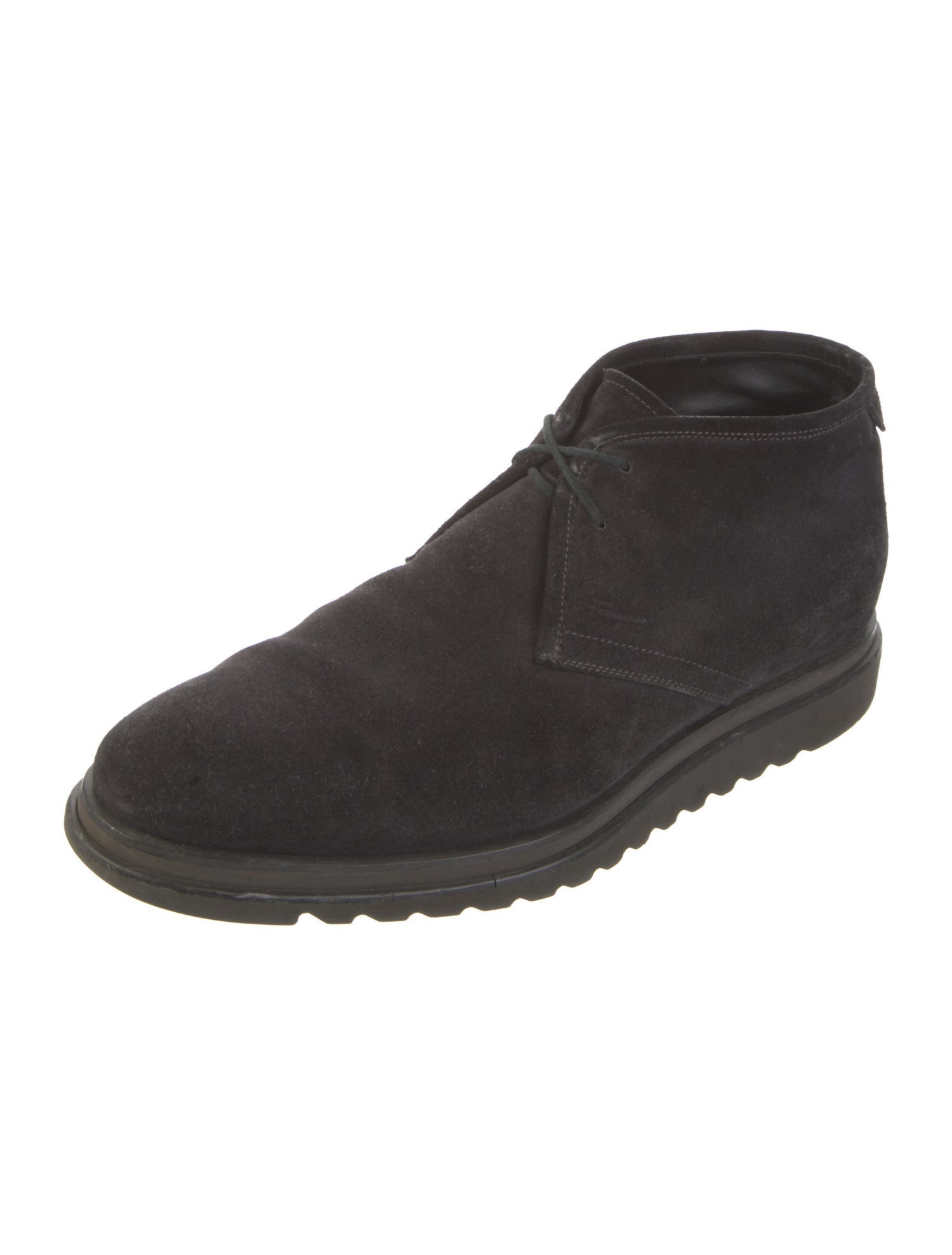 Salvatore Ferragamo Suede Lace-Up Boots