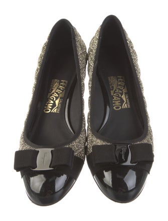 Salvatore Ferragamo Quilted Pattern Printed Flats