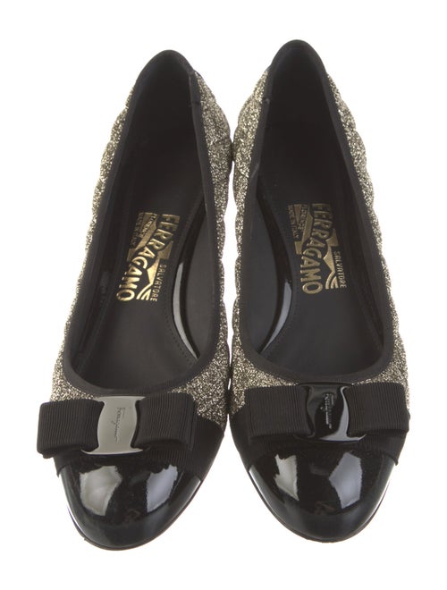 Salvatore Ferragamo Quilted Pattern Printed Flats