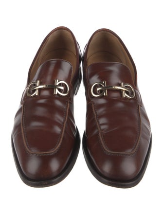 Salvatore Ferragamo Gancini Logo Patent Leather Dress Loafers
