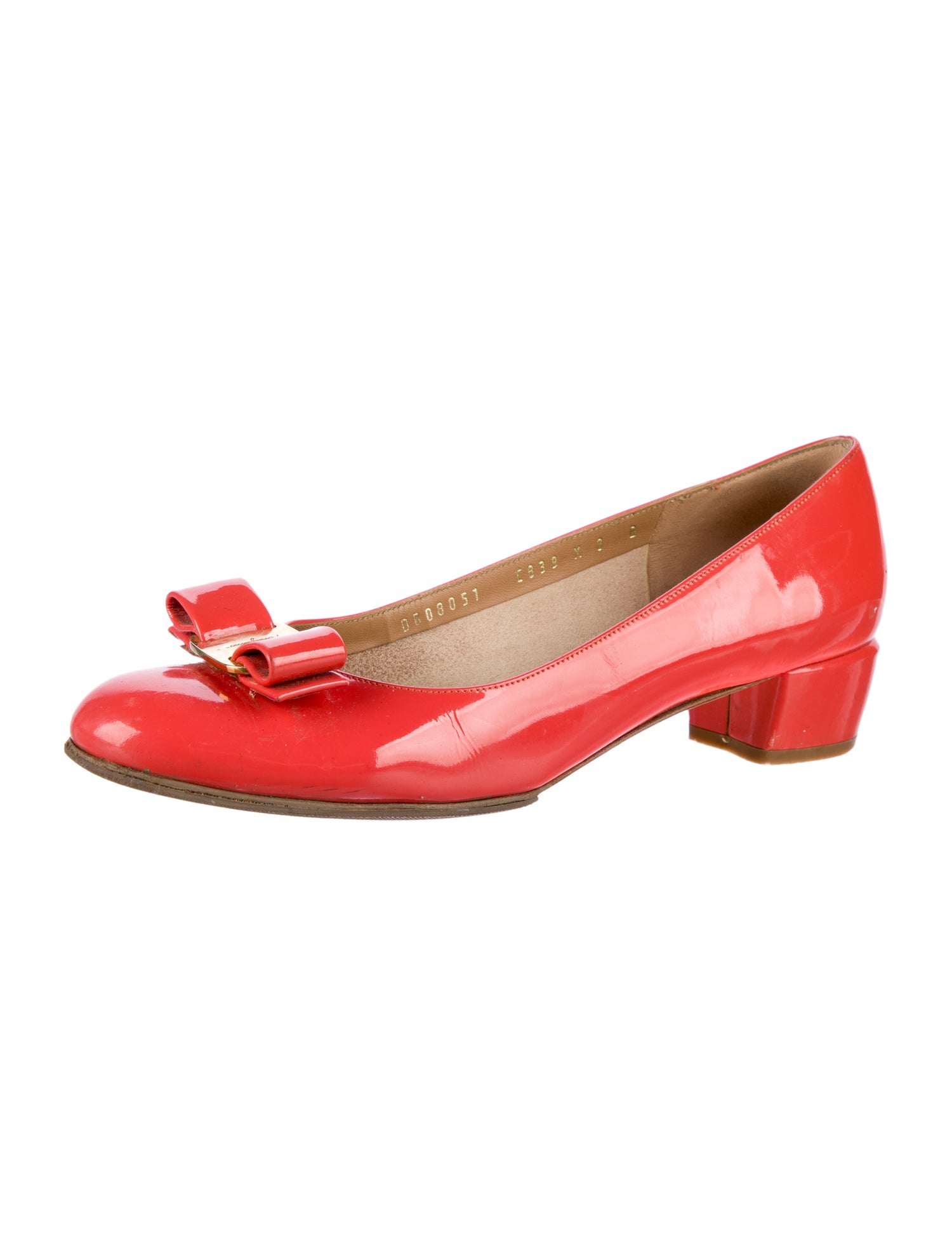 Salvatore Ferragamo Vara Bow Accent Patent Leather Pumps