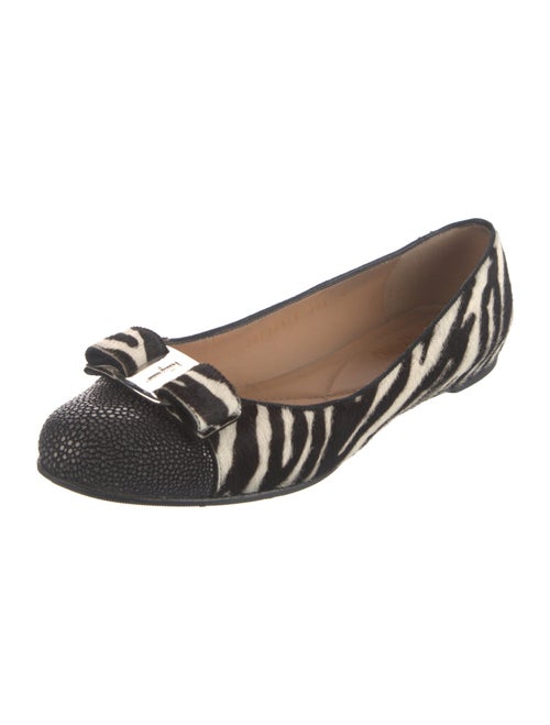 Salvatore Ferragamo Ponyhair Animal Print Ballet Flats