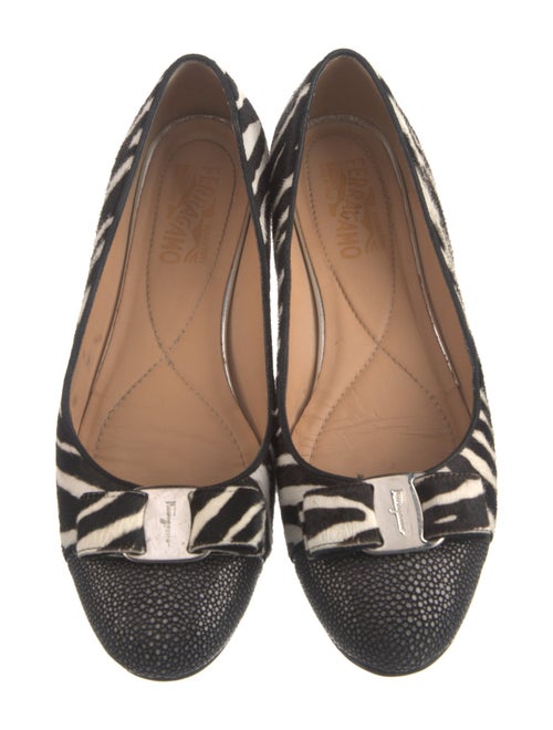 Salvatore Ferragamo Ponyhair Animal Print Ballet Flats