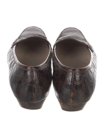 Salvatore Ferragamo Crocodile Animal Print Loafers