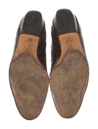 Salvatore Ferragamo Crocodile Animal Print Loafers