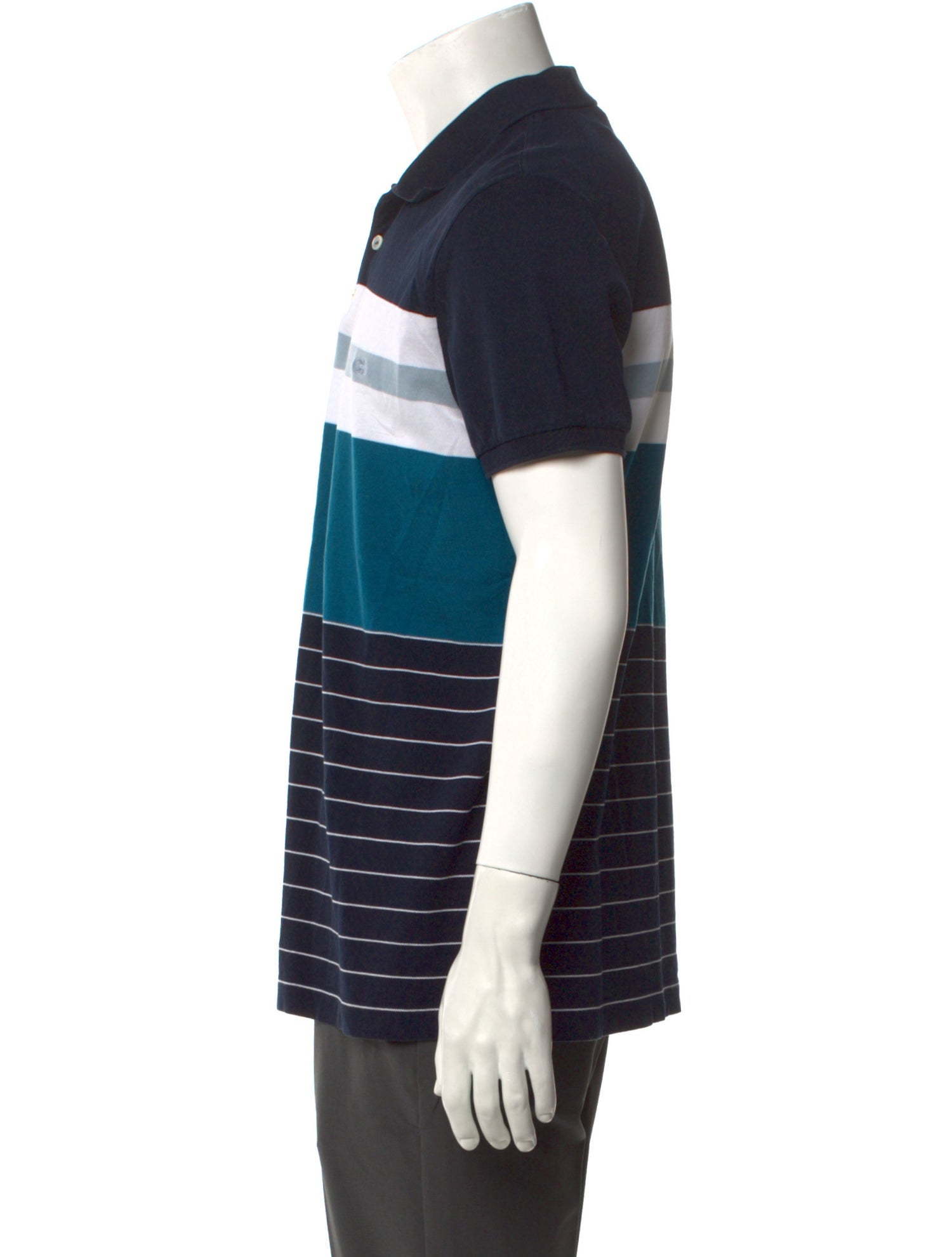 Salvatore Ferragamo Striped Collar Polo Shirt