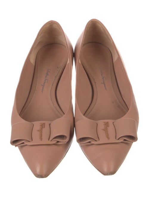 Salvatore Ferragamo Vara Bow Accent Leather Flats