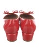 Salvatore Ferragamo Patent Leather Bow Accents Flats