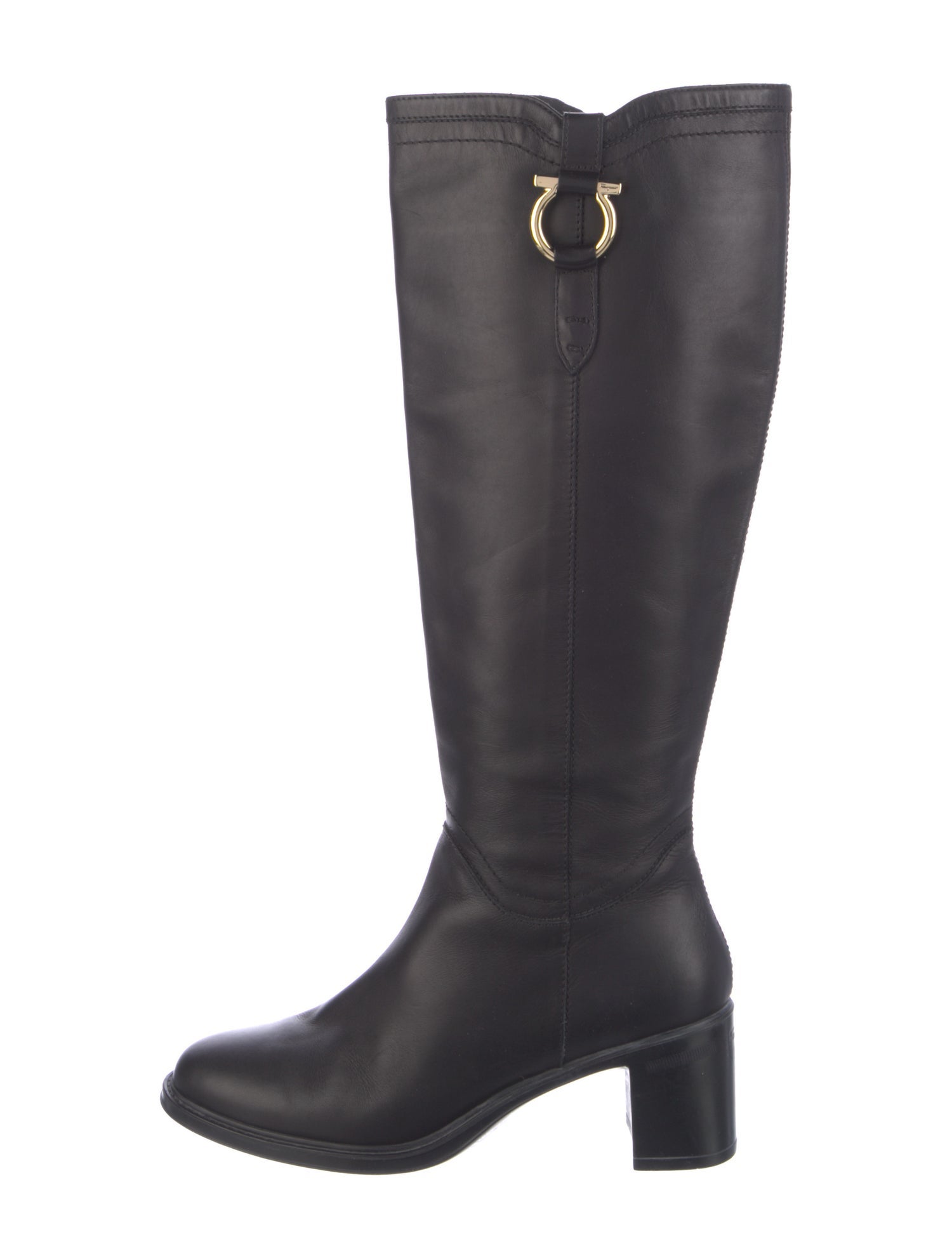 Salvatore Ferragamo Leather Riding Boots