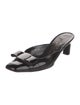 Salvatore Ferragamo Vara Bow Accent Patent Leather Mules