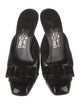 Salvatore Ferragamo Vara Bow Accent Patent Leather Mules