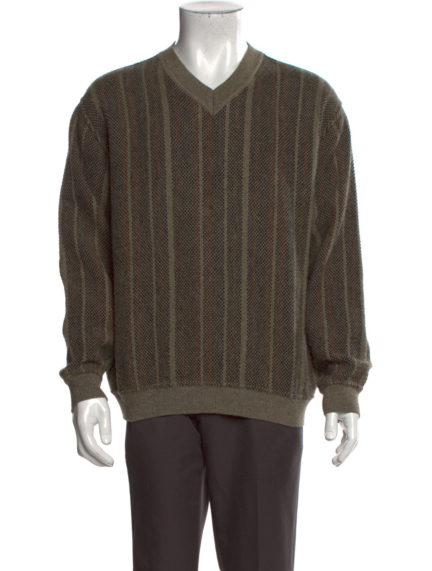 Salvatore Ferragamo Wool Striped Pullover