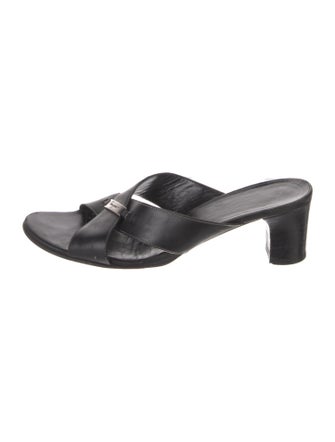 Salvatore Ferragamo Leather Slides