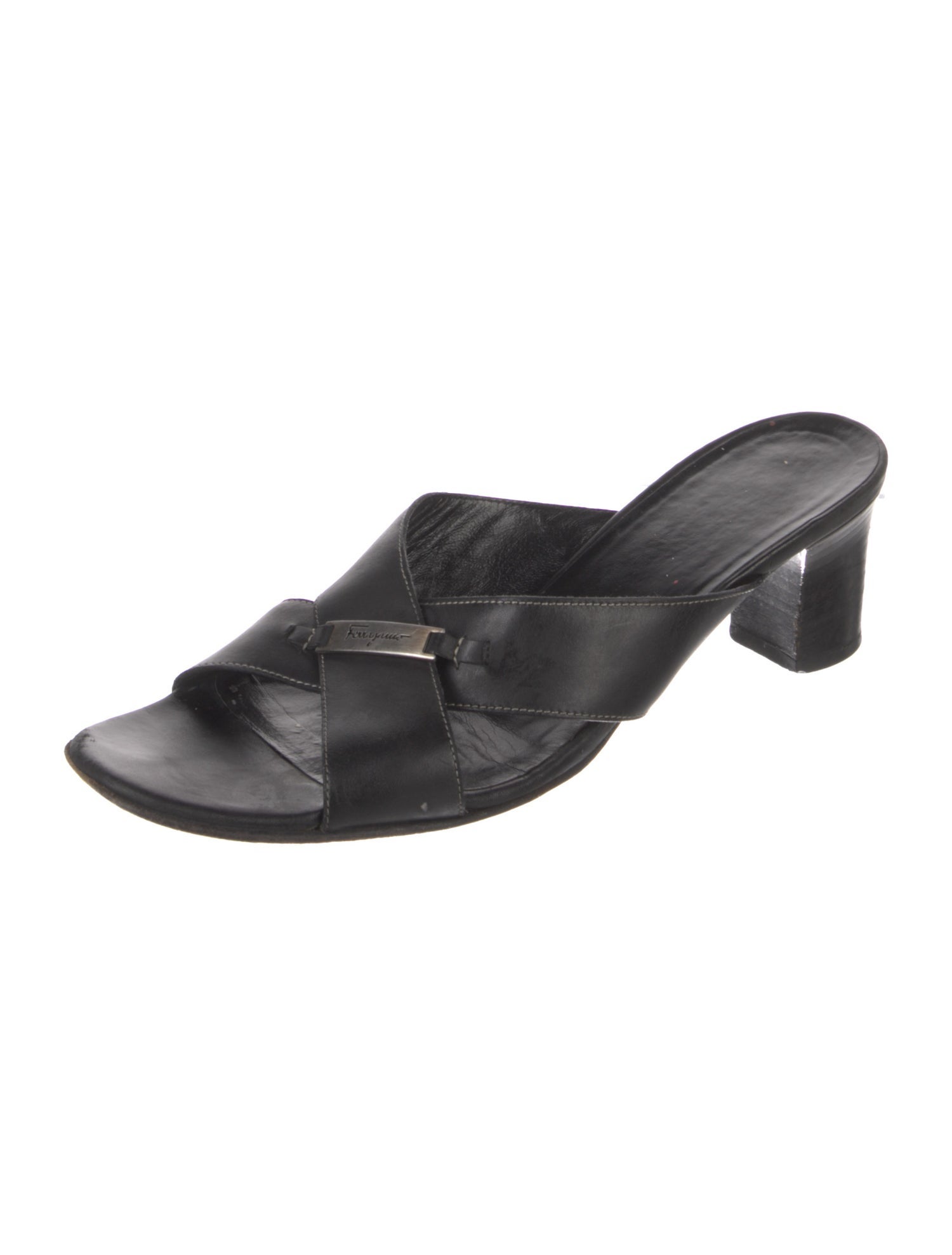 Salvatore Ferragamo Leather Slides
