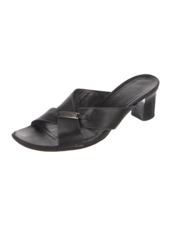 Salvatore Ferragamo Leather Slides