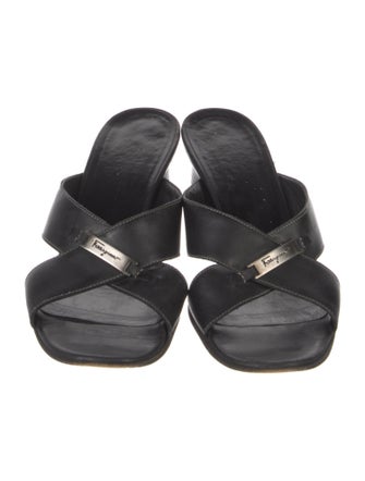 Salvatore Ferragamo Leather Slides