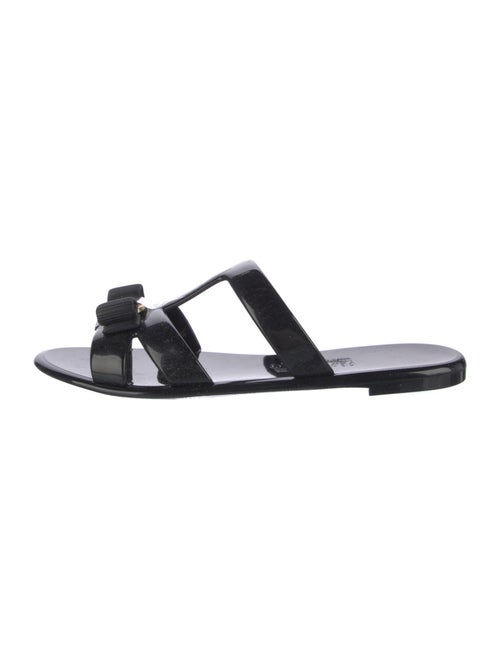 Salvatore Ferragamo Vara Bow Accent PVC Slides