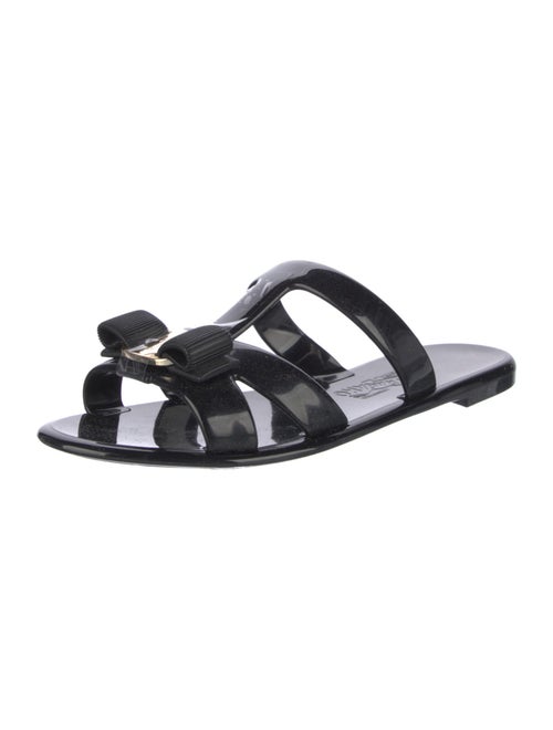 Salvatore Ferragamo Vara Bow Accent PVC Slides