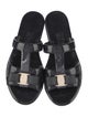 Salvatore Ferragamo Vara Bow Accent PVC Slides