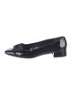 Salvatore Ferragamo Patent Leather Bow Accents Flats