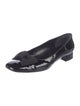 Salvatore Ferragamo Patent Leather Bow Accents Flats