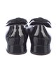 Salvatore Ferragamo Patent Leather Bow Accents Flats