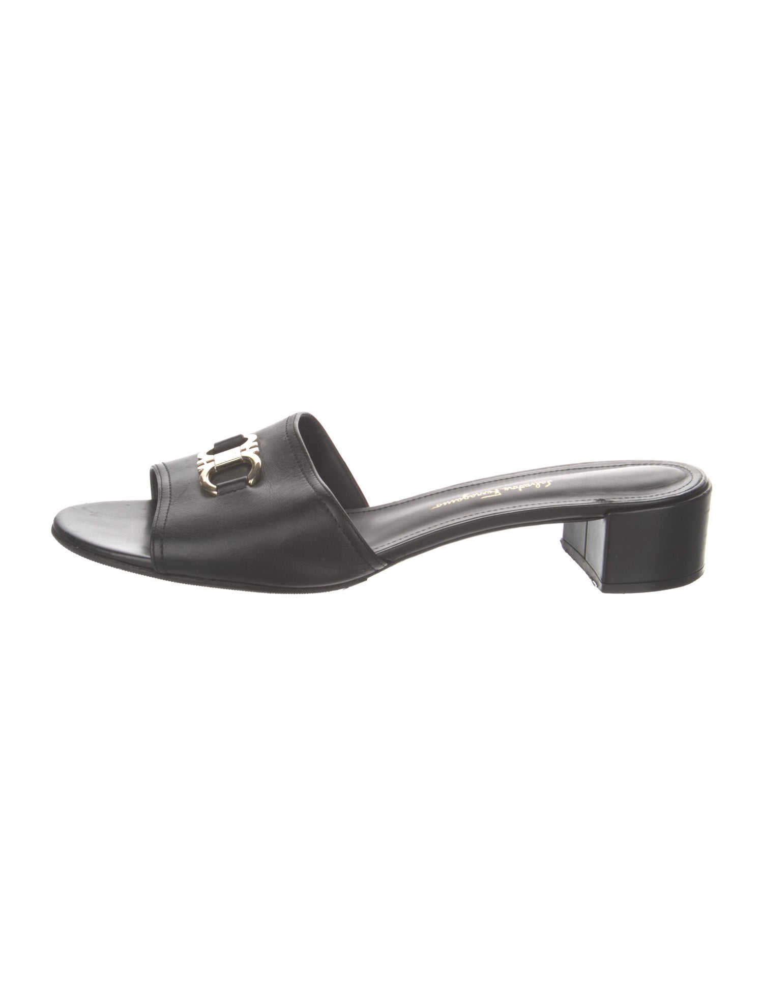 Salvatore Ferragamo Leather Slides