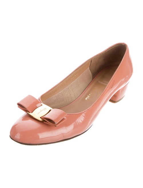 Salvatore Ferragamo Vara Bow Accent Patent Leather Flats