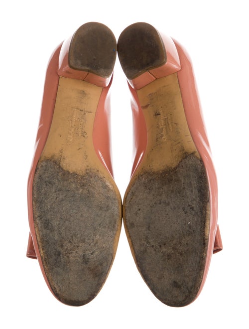 Salvatore Ferragamo Vara Bow Accent Patent Leather Flats