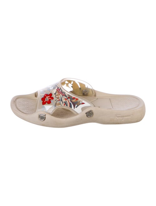 Salvatore Ferragamo Rubber Floral Print Slides