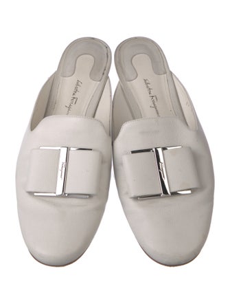 Salvatore Ferragamo Signature Logo Leather Mules