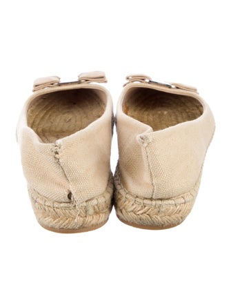 Salvatore Ferragamo Canvas Bow Accents Espadrilles